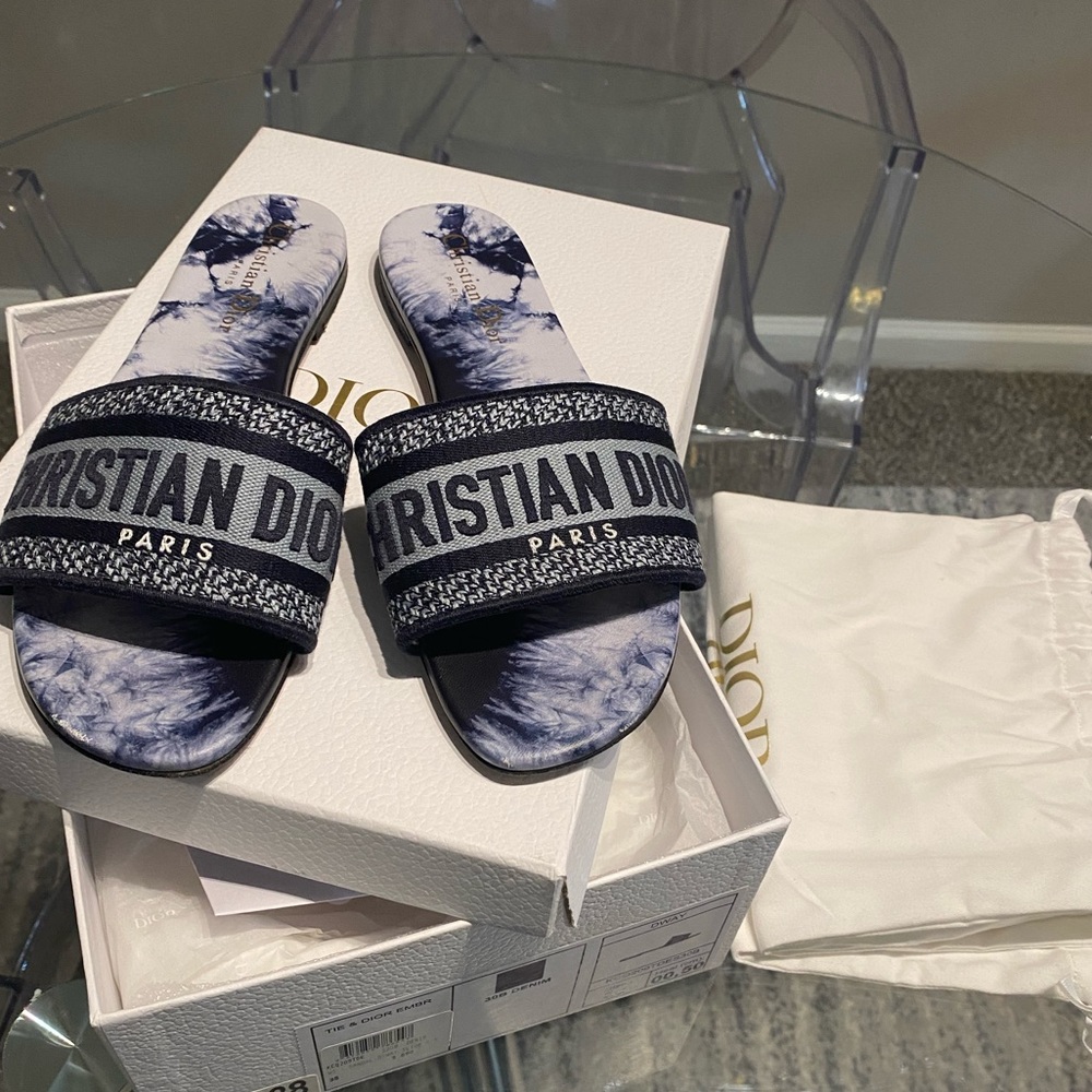 Christian Dior Tie Dye slides Size 38